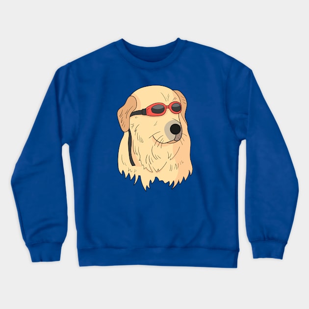 Swim goggles dog Crewneck Sweatshirt by illuville